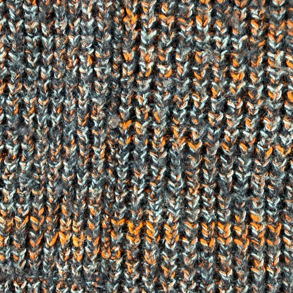 PrAna Full Zip Up Knit Sweater Cardigan Blue Rust Marled Womens L - Picture 9 of 11